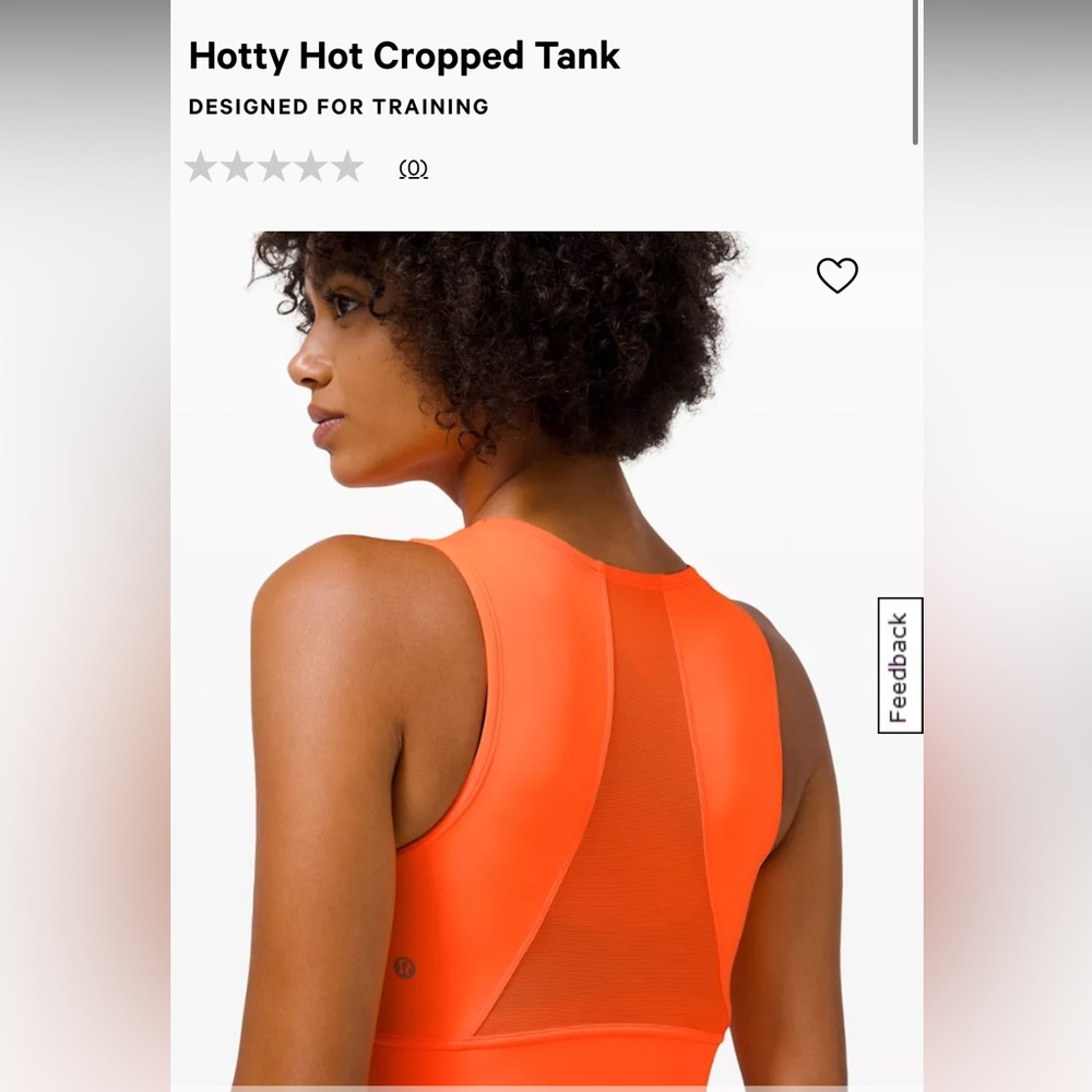Lululemon Hotty Hot Cropped Tank